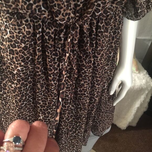 New! Sheer double layered Cheetah print Dress! 💕 - Picture 5 of 7